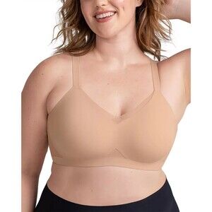 Honeylove Liftwear Crossover Bra Size M+ Nude Lightly Padded Sand
